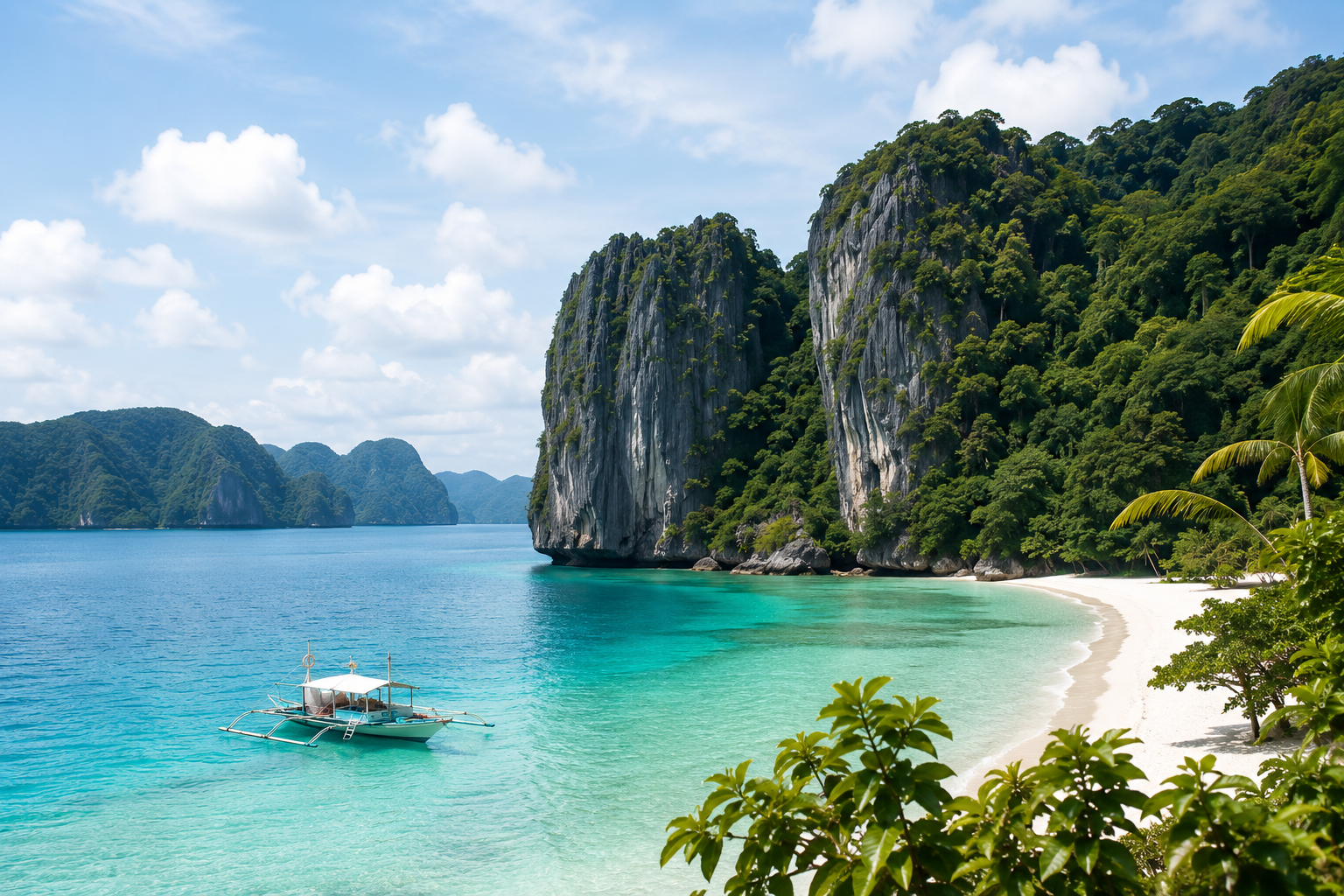 Philippine island and beach