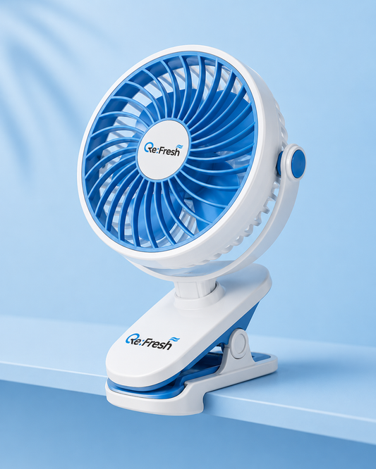Re:Fresh Rechargeable Clip Fan – Clips Anywhere, Cools Everywhere